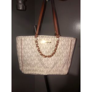 Michael Kors White/Gold bag